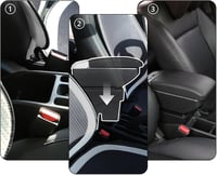 YJYWZH Peugeot 208 Középkonzol Tárolódoboz 2013-2018 Italos Tartóval 8