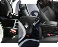 YJYWZH Seat Ibiza 6J (2008-2016) középkonzol könyöklő tárolódobozzal - fekete 7