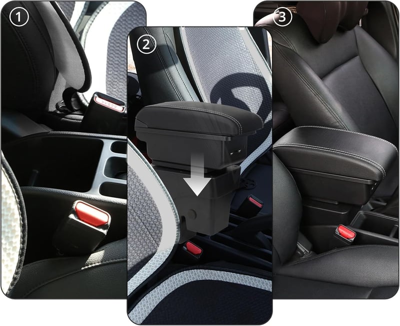 YJYWZH Vauxhall Astra J középkonzol kartámasz USB töltővel 2009-2015