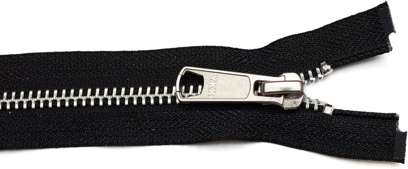 YKK Nyitott Végű Fém Ezüst Cipzár 22 inch No5 Szélesség