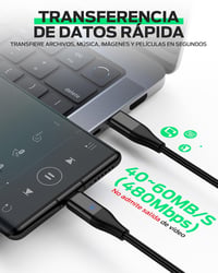 YKZ Mágneses USB-C kábel 3in1 4db 1m+2m PD 60W gyorstöltés Type-C Micro 5
