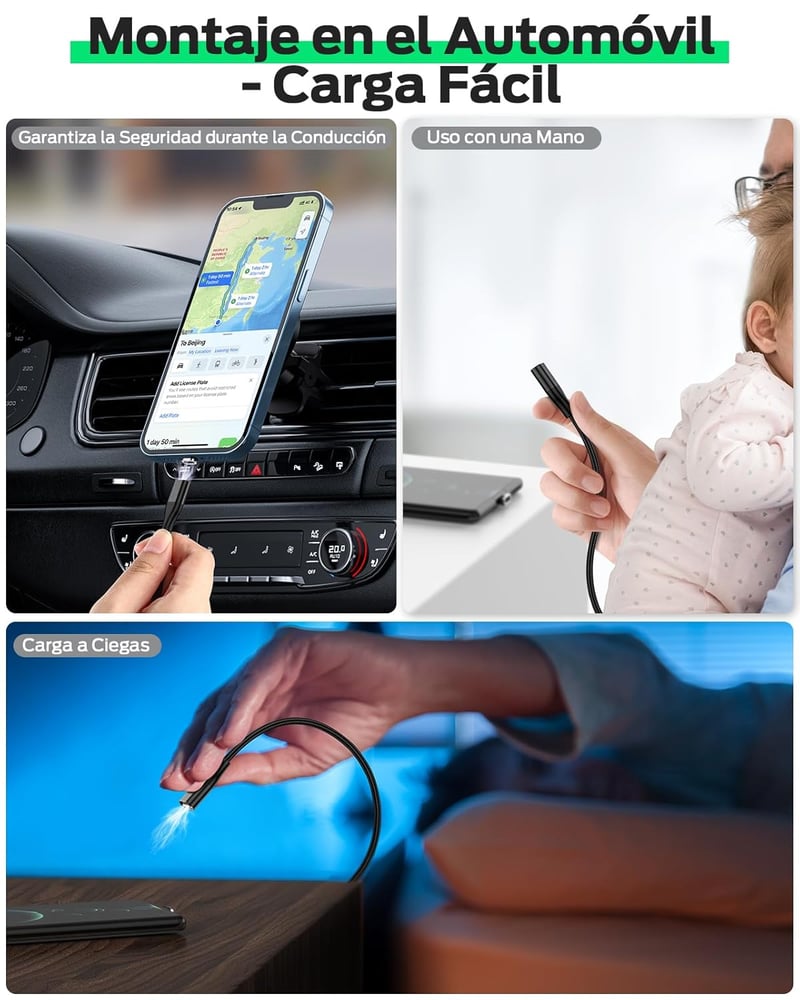 YKZ Mágneses USB-C kábel 3in1 4db 1m+2m PD 60W gyorstöltés Type-C Micro