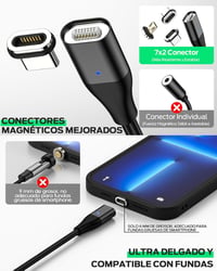 YKZ Mágneses USB-C kábel 3in1 4db 1m+2m PD 60W gyorstöltés Type-C Micro 6