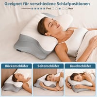 Ergonomický vankúš pod krk Ylekto na úľavu od bolesti – ortopedický vankúš z pamäťovej peny pre ľudí spiacich na boku, chladiaca opierka krku, kontúrovaný vankúš do postele 7