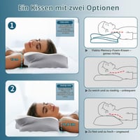 Ergonomický vankúš pod krk Ylekto na úľavu od bolesti – ortopedický vankúš z pamäťovej peny pre ľudí spiacich na boku, chladiaca opierka krku, kontúrovaný vankúš do postele 5