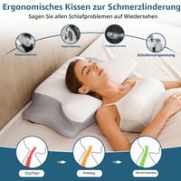 Ergonomický vankúš pod krk Ylekto na úľavu od bolesti – ortopedický vankúš z pamäťovej peny pre ľudí spiacich na boku, chladiaca opierka krku, kontúrovaný vankúš do postele 2