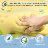Ergonomický vankúš pod krk Ylekto na úľavu od bolesti – ortopedický vankúš z pamäťovej peny pre ľudí spiacich na boku, chladiaca opierka krku, kontúrovaný vankúš do postele 4
