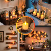 Yme 12 db LED gyertya töltőállomással, időzítővel és távirányítóval 5