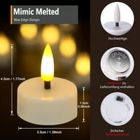 Ymenow LED gyertyák időzítővel 12 db, flflickerező lánghatás, dekoráció 4