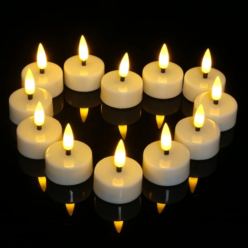 Ymenow LED gyertyák időzítővel 12 db, flflickerező lánghatás, dekoráció