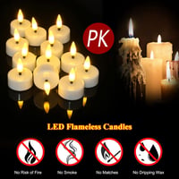 Ymenow LED gyertyák időzítővel 12 db, flflickerező lánghatás, dekoráció 7