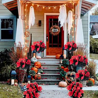 YMIFEEY 4db Műleveles Juharfa Ág - Őszi Dekoráció Műnövény Szett Halloween Díszítéshez, Lakberendezési Kellék 4