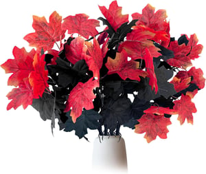 YMIFEEY 4 buc. Crenguțe de Arțar Artificial - Set Plante Artificiale Decor de Toamnă pentru Decorațiuni Halloween, Accesoriu Decorațiuni Interioare