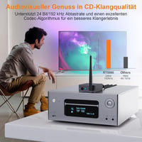 YMOO 3 az 1-ben Bluetooth adó-vevő, 20ms késleltetés, 320 méter hatótáv, TV/hangszóró/PC 4