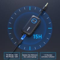YMOO Bluetooth Adapter TV Fejhallgatóhoz, 3.5mm Jack Adó-Vevő Alacsony Késleltetéssel 3