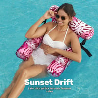 Hamac gonflabil pentru piscină YMXBFLXX cu spătar, set de 2 fotolii plutitoare pentru adulți, șezlong gonflabil pentru piscină și plajă 6