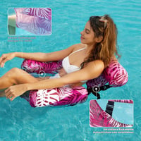 Hamac gonflabil pentru piscină YMXBFLXX cu spătar, set de 2 fotolii plutitoare pentru adulți, șezlong gonflabil pentru piscină și plajă 5