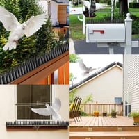 Țepi anti-păsări YMYH 5,7 m pentru balcon, negri, 20 bucăți, împotriva porumbeilor, vrăbiilor, păsărilor mici și pisicilor 6