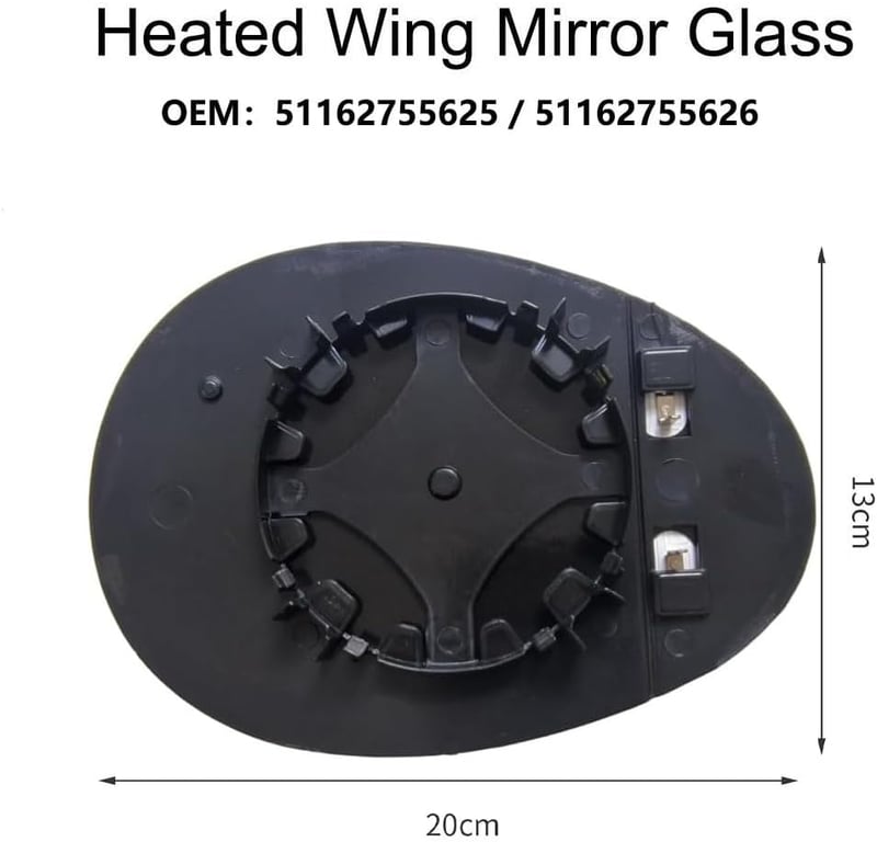Ynzeyx Fűthető Tükör Üveg BMW Mini R55 R56 R57 R58 R59 R60 R61 Bal Oldali