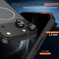 Yoawiful iPhone 15 MagSafe kompatibilný magnetický kryt čierny – vojenská úroveň ochrany proti nárazom s integrovanou ochranou fotoaparátu, tenký PC zadný kryt 4