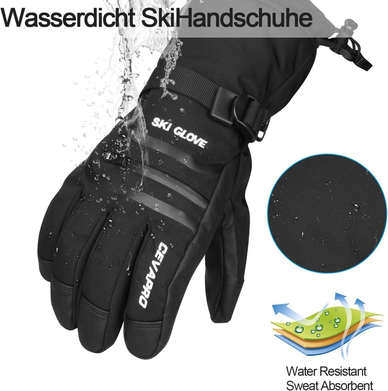 Yobenki 3M Thinsulate Téli Síkesztyű Snowboard Touchscreen -34°C M méret