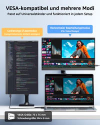 Monitor portabil Yodoit 15,6 inchi FHD 1920x1080 afișaj IPS cu USB-C, HDMI și difuzoare încorporate pentru PC, MacBook, Xbox, PS4, PS5, Switch, cu husă de protecție inclusă 6