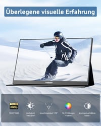 Yodoit Hordozható 14" FHD IPS Monitor - 1920×1080 Felbontás, USB-C, Beépített Hangszórók, PC, Laptop, MacBook, Xbox, PS, Switch Kompatibilis 6