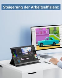 Yodoit Hordozható 14" FHD IPS Monitor - 1920×1080 Felbontás, USB-C, Beépített Hangszórók, PC, Laptop, MacBook, Xbox, PS, Switch Kompatibilis 5