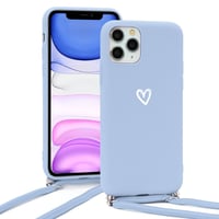 Husă Yoedge pentru Apple iPhone 15 Plus 6,7 inchi cu șnur, model cu inimioare aurii, husă din silicon estetică, rezistentă la șocuri, albastră, design cu inimioare pentru iPhone 15 Plus 2
