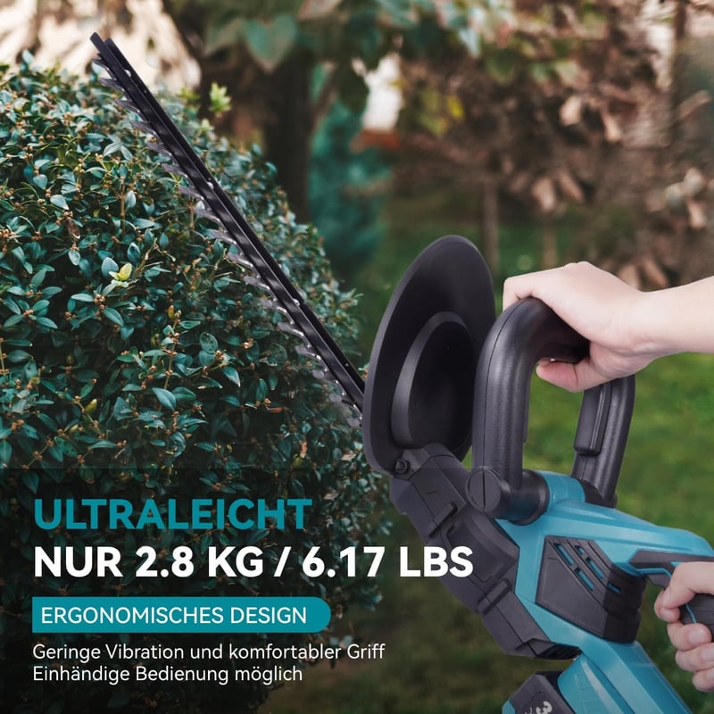 Yofidra Akkumulátoros Sövényvágó 41cm Vágási Hossz Vezeték Nélküli