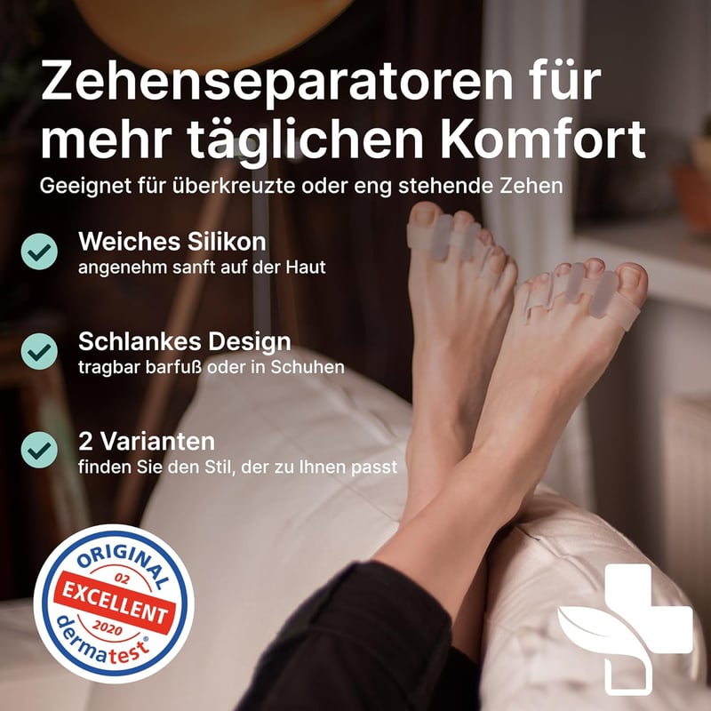 Yogamedic 4 darabos lábujj szeparátor szett hallux valgus kezeléshez