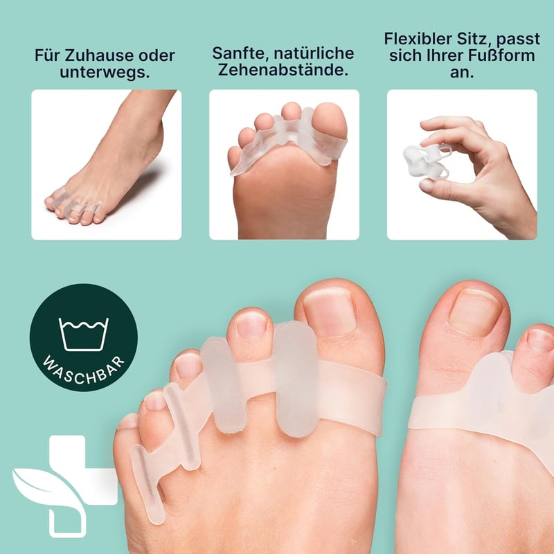 Yogamedic 4 darabos lábujj szeparátor szett hallux valgus kezeléshez