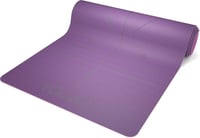 YOGATI Jógaszőnyeg Csúszásmentes Lila Hordozószíjjal Vezetővonalakkal Tornaszőnyeg Fitnesz Edzőszőnyeg 183x61cm 9