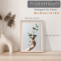 Set 4 rame foto YoHyien 20x30 cm, ramă foto verticală pentru masă și perete, ramă cu geam din plexiglas, aspect de lemn 2