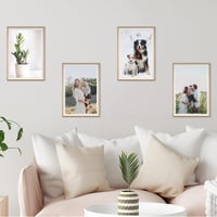 Set 4 rame foto YoHyien 20x30 cm, ramă foto verticală pentru masă și perete, ramă cu geam din plexiglas, aspect de lemn 4