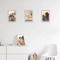 Set 4 rame foto YoHyien 20x30 cm, ramă foto verticală pentru masă și perete, ramă cu geam din plexiglas, aspect de lemn 5