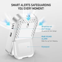 YOJOCK Hordozható Szénmonoxid Érzékelő 3-in-1 Funkcióval, 1000 mAh Újratölthető Akkumulátorral, Hang és Fényriasztással Lakásba, Lakóautóba, 4