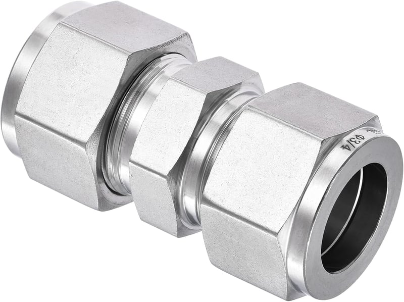 YOKIVE 3/4" Rozsdamentes Acél Egyenes Csatlakozó Adapter 316 Csőhöz