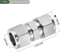 YOKIVE 3/4" Rozsdamentes Acél Egyenes Csatlakozó Adapter 316 Csőhöz 2