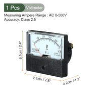 YOKIVE DH-670 Analóg Voltmérő AC 0-500V Feszültségmérő Készülék 2