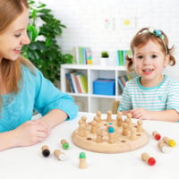 Drevené pexeso yolzhxe, spoločenská hra Montessori, drevené puzzle na trénovanie pamäti, vzdelávacia hra od 4 rokov, darček k narodeninám 5