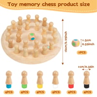 Drevené pexeso yolzhxe, spoločenská hra Montessori, drevené puzzle na trénovanie pamäti, vzdelávacia hra od 4 rokov, darček k narodeninám 2