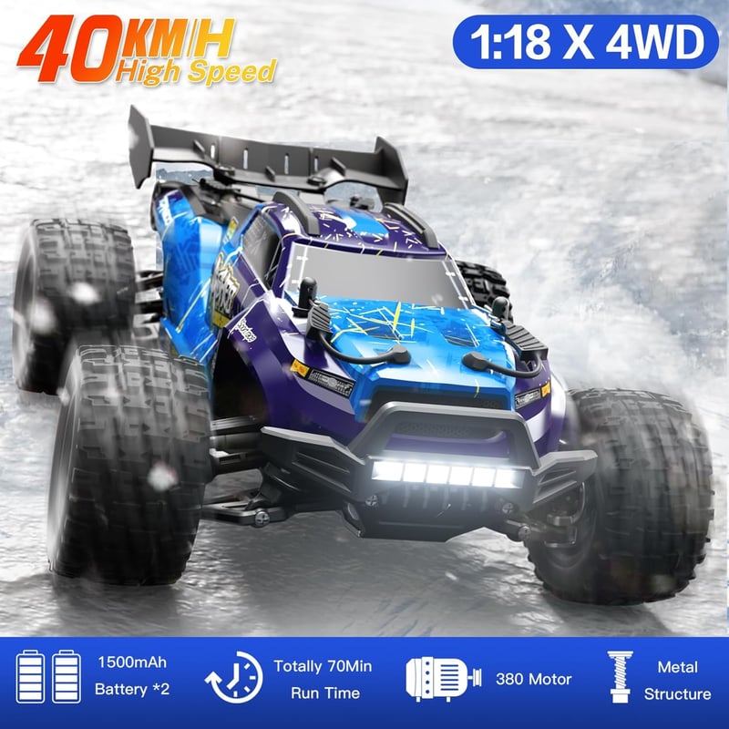 YONCHER 18101 RC autó 1:18 40 km/h 4WD terepjáró buggy 2 akkuval