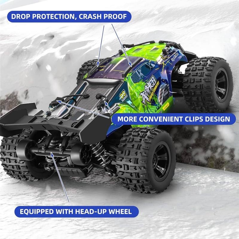 YONCHER 18101 RC autó 1:18 40 km/h 4WD terepjáró buggy 2 akkuval