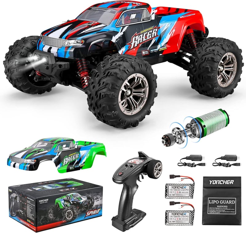 YONCHER YC250 62km/h 4WD RC Monster Truck Brushless Távirányítós Autó 2 Akkumulátor