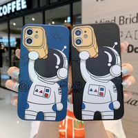 Puzdro Yonds Queen pre iPhone 16 Pro Max, roztomilý kreslený dizajn vesmírneho astronauta, čierny teleskop, mäkký TPU nárazuvzdorný protišmykový ochranný kryt 4