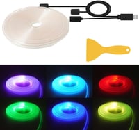 YONGMING 5M LED szalag autóhoz 7 szín neon belső világítás légkör dekoráció 1