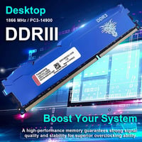 Yongxinsheng DDR3 32GB (4x8GB) 1866MHz PC3-14900 Asztali RAM Memória Kék 3