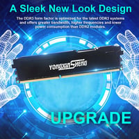 Yongxinsheng DDR3 32GB (4x8GB) 1600MHz PC3-12800 Asztali RAM Memória Fekete 2