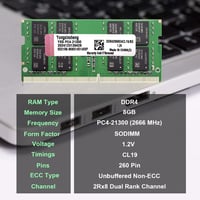 Yongxinsheng DDR4 2666MHz 8GB Laptop RAM SODIMM Memória Modul - 8 GB, Green, 2666 MHz 3